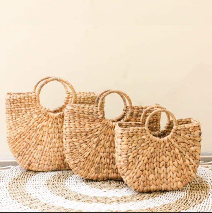 Water hyacinth bag With Fan Model